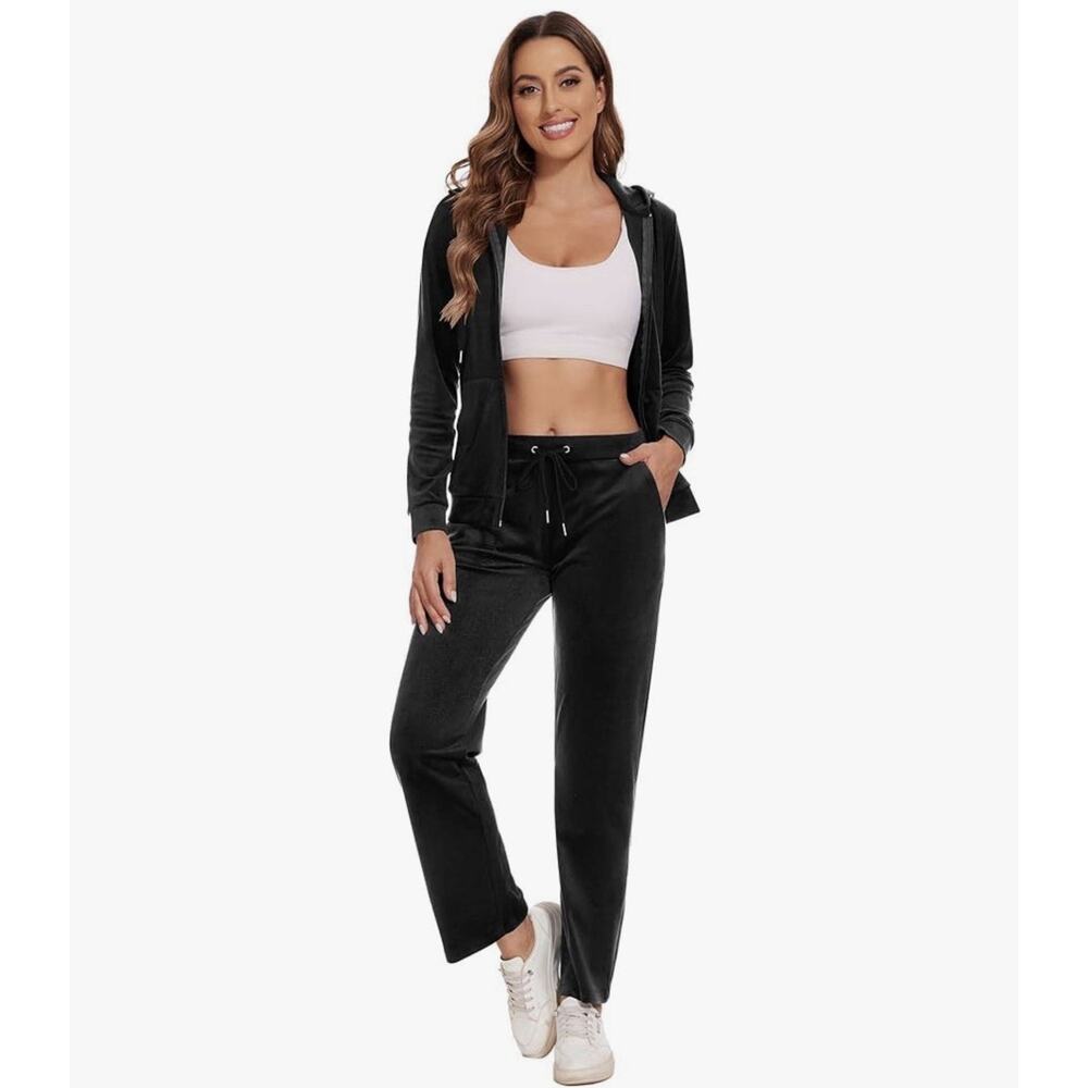 ROYAL MATRIX Women's Velour Tracksuit, 2 Pieces Full Zip Size XXL